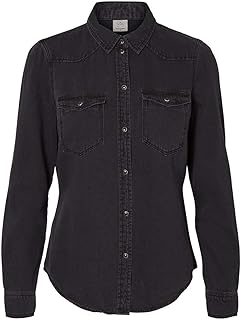 Adjusted denim shirt v m maria with long sleeves vero moda for woman, still in stock.. Shop with ease at DIAYTAR NIGERIA and enjoy our extensive product range delivered at affordable rates.