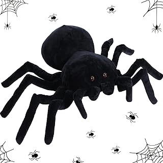 Giant toy toy realistic black spider Hydran, black spider plush pillow, funny toys for Halloween pranks (31.5 x 19.7 inches).. DIAYTAR NIGERIA: Where shopping dreams come true with budget-friendly prices and nationwide shipping.