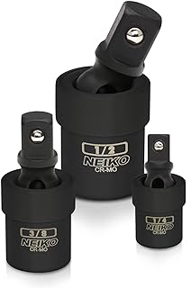 NIKO 02486A Play of universal swivel sockets with impact, Kit of hookah mo chrome, with 1/4 "sockets, 3/8" and 1/2 ", 3 pieces.. Nigeria’s trusted store online — DIAYTAR Nigeria never disappoints.