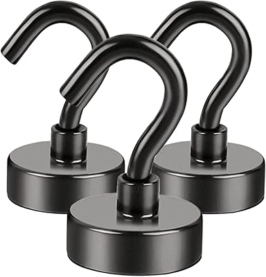 Black multi-rack magnetic hooks, robust magnetic hooks in neodymium from rare land of 22 pounds to nickel finish for kitchens, cruise companies, classrooms and offices.. DIAYTAR NIGERIA: Connecting Nigerians with their needs through our affordable and diverse marketplace.