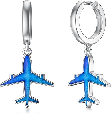 Silver sterling 925 hypoallergenic guitar/cross/thunderbolt/plane S925 music/plane/flash Thunderbolt/sword hanging earrings classic jewelry for women men's men.. Your digital shopping destination, DIAYTAR NIGERIA combines variety with affordability and quick delivery.