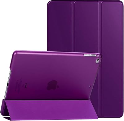 Coque with intelligent magnetic support for Apple iPad Air (1st generation) A1474 A1475 A1476 with Automatic standby/awakening function (purple).. DIAYTAR NIGERIA: Where thousands of products meet affordable prices and reliable 5-8 day delivery.