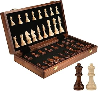 International international collotool chess game, wooden magnetic chessboard with parts, hand -made portable portable board set, fun interactive game for children and adults - 2 additional queens (size L - 45 cm).. Your new favorite way to shop online — DIAYTAR Nigeria.