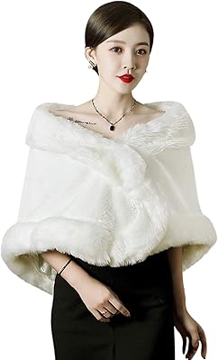 Faux fur shawl for nysia woman, long scarf for winter wedding evening.. DIAYTAR NIGERIA: Making quality products accessible to all Nigerians at affordable prices.
