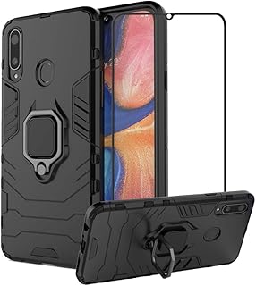 Samsung Galaxy A20s Spring Samsung shell with tempered glass screen protector, shock -resistant hybrid shell with crutch - black.. Unlock a world of affordable products with DIAYTAR NIGERIA's expansive e-commerce platform.