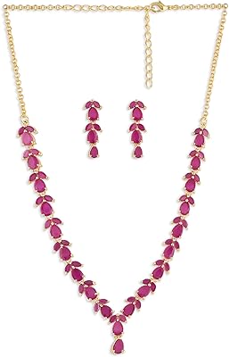 Jewelry set for women (pink) (zpfk6110) by Zaveri Pearls, brass.. Nigeria's most loved e-commerce platform delivers affordable shopping solutions to your doorstep.