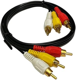 3 -meter gold rca audio and video cable, 3 feet long RCA 3 feet long.. DIAYTAR NIGERIA brings the joy of affordable shopping to your fingertips with delivery in less than 8 days.