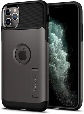 Armor Slim spigen shell designed for iPhone 11 pro - Dark gray.. DIAYTAR NIGERIA brings the nation's largest product catalog to your doorstep at prices you'll appreciate.
