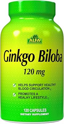 Alfa Vitamins Ginkgo Biloba 120 mg Daily food supplement capsules - Promotes brain health and blood circulation -120 capsules.. DIAYTAR NIGERIA puts thousands of products at your fingertips with affordable prices and delivery within a week.