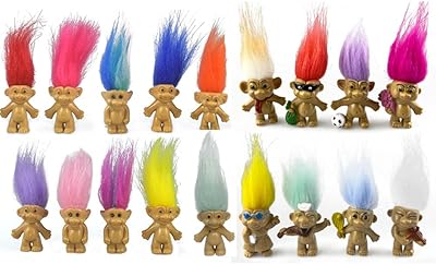 Set of 18 pieces of lucky troll doll with a classic colorful pvc... DIAYTAR NIGERIA: Where shopping meets satisfaction with affordable prices and reliable 5-8 day shipping.
