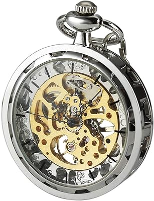 Vintage steampunk pocket watch for men, mechanical watches with golden skeleton in a box.. Nigeria's favorite online shopping platform, DIAYTAR offers unbeatable prices and delivery within a week.