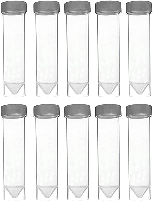 Pack of 10 plastic centrifuge test tubes, 50 ml empty bottles, self -supporting screw cap for laboratory utensils, biology, industrial culture, industrial culture.. DIAYTAR NIGERIA combines extensive product options with budget-friendly prices, delivered in 5-8 days.