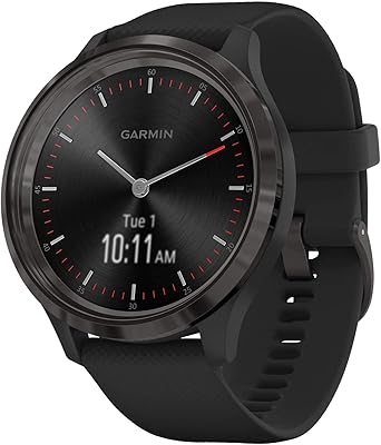 Hybrid Garmin Vivo Move 3 intelligent watch with real needles and hidden touch screen, black.. DIAYTAR NIGERIA: Where every shopping need is met with affordable prices and timely delivery.
