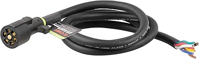 CURT 56601 RV trailer wiring 7 pins replacement, 6 -foot cut -off wires.. Spend less, get more — that’s the DIAYTAR Nigeria promise.