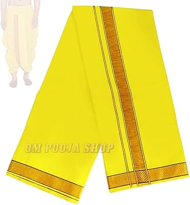 OM Pooja Shop Dhoti Traditional (Vesti) and Angavastram of the South Indians.. Be part of Nigeria’s most trusted online shopping experience — DIAYTAR Nigeria.