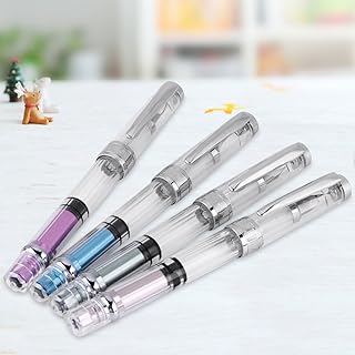 Plume feather with piston Wallfront 4 -piece, transparent feather pen with fine golden point for writing and desktop supplies, high -end business gift pens.. Shop with ease at DIAYTAR NIGERIA and enjoy our extensive product range delivered at affordable rates.