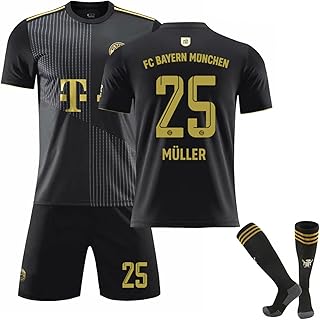 Bayn Away black jersey jersey in black jersey 2021/22, sports t-shirt and training shorts for adults and children with socks, children's football jersey, gifts (size: s, color: n ° 25), s.. DIAYTAR NIGERIA: Where shopping meets satisfaction with affordable prices and prompt delivery services.