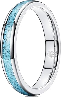 Tungsten ring for men and women of Three Cases, 4mm, 6mm, encrusted with greenish greenish pearls.. Shop from Nigeria's largest product selection at DIAYTAR, with budget-friendly prices and swift delivery.