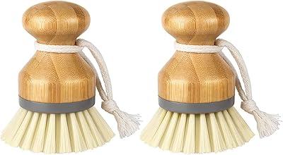 Bamboo brush to clean the dishes, pans, stoves, kitchen sinks, bathroom, house cleaning, natural wood, hard hair, lot of 2, in wood and gray.. Shop smarter, not harder with DIAYTAR NIGERIA - thousands of products at your fingertips with affordable delivery.