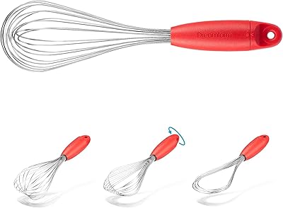 Dream Farm bottle | Waste 3 in 1 in stainless steel with ergonomic handle, balloon whisk, sauce and flat mixer combined in a single space -saving place for cooking, cooking and detangling, red.. DIAYTAR NIGERIA: Nigeria's answer to affordable online shopping with reliable 5-8 day delivery guarantee.