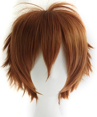 Alacos unisex wig Cosplay short hair and steep girl boy, brown, one size.. DIAYTAR NIGERIA: Where affordable shopping meets reliable nationwide delivery in less than a week.