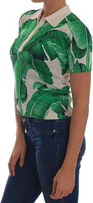 T-shirt with green banana leaf pattern, canned gray, 38.. DIAYTAR NIGERIA: Simplifying access to thousands of products with affordable nationwide shipping.