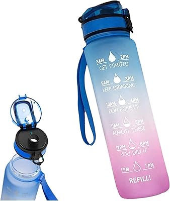 1L sportswater bottle with gymnastic time marking motivation.. Experience the ease of one-stop shopping with DIAYTAR NIGERIA's diverse catalog and nationwide delivery.
