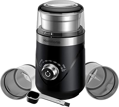 Spice mill for Hometon Wet Coffee, adjustable finesse for coffee grains with time adjustment, powerful 25,000 rpm crusher with 2 removable stainless steel cups.. Browse endless categories on DIAYTAR Nigeria — your items delivered in just days.
