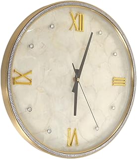 Wall clock, large stainless steel wall clock with a single retro design for the living room (white rhinestone size l (φ35cm)))).. Your everyday shopping companion, DIAYTAR NIGERIA offers unbeatable value with nationwide delivery.