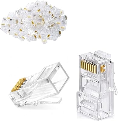 Wirecom Cat6/Cat5 Ethernet network cable RJ45 connectors - Transparent - 100 package.. DIAYTAR NIGERIA delivers more than products - we deliver affordable solutions within the week.