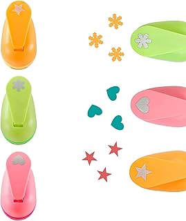 Set of 3 perforators in the form of a performer for manual work, decorative paper perforators, snowflake, star, circle, pierce for manual work, scrapbooking nail drawings (B).. Explore fashion, tech, home goods, and more on DIAYTAR Nigeria — always affordable, always fast.