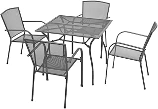 Furniture made up of 4 pieces of an industrial iron chair and an iron mesh table for outdoor spaces and the garden (TW-001) 001.. Your digital shopping destination, DIAYTAR NIGERIA combines variety with affordability and quick delivery.