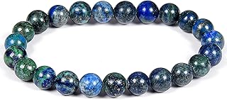 Therapy crystal bracelet with Azurite precious stones, jewelry bracelet for men and women, blue color, pearl size 8 mm, azurite stone, semi-precious azurite stone.. Discover a new way to shop with DIAYTAR NIGERIA's comprehensive marketplace and quick delivery options.