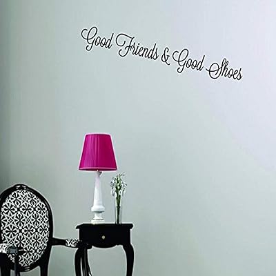 By Motor 1511 2 Good Friends & Good Shoes Wall Mural In Vinyl With Quote, Size 14.5 "X 28", Black, Black.. Experience shopping freedom with DIAYTAR NIGERIA's vast catalog and nationwide 5-8 day shipping.