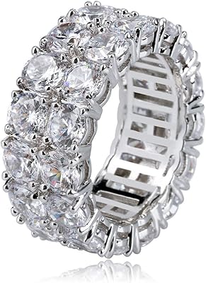 Round diamond wedding ring with 9 mm rows.. DIAYTAR NIGERIA brings the market to your screen with thousands of affordable products delivered to your door.