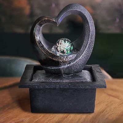 Fairyland table zen water fountain with LED light, Fengshui fountain for interior decoration - Table decorative cascade set with submersible pump for desk and house decoration.. Shop with purpose and save with DIAYTAR NIGERIA's extensive platform and nationwide delivery service.