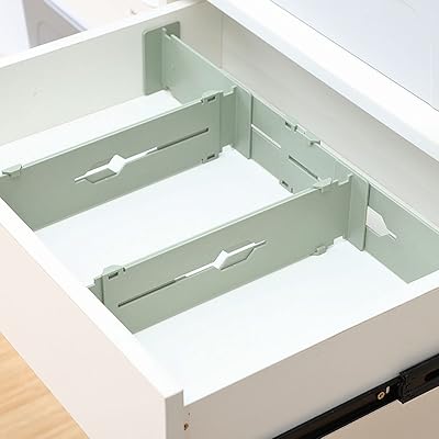 Tecom plastic drawer separators, set of 2, for cabinet, kitchen, desk, drawers, accessories, underwear, plastic storage (green).. Experience the joy of discovery with DIAYTAR NIGERIA's vast catalog and nationwide affordable delivery.