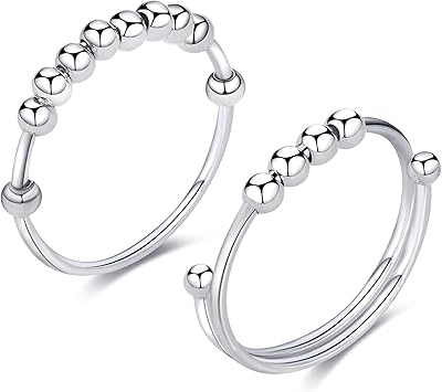 Sterling 925 silver ring: Fidget Spinner Anti-Anxiety Fashion.. Shop with confidence at Nigeria's leading affordable e-commerce platform with reliable delivery services.