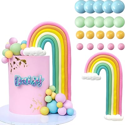 Arming cake decoration balls for cake decoration for prenatal and birthday parties (rainbow ball).. DIAYTAR NIGERIA: Where value shopping meets reliable 5-8 day delivery across the nation.