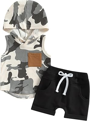 A set of summer boys' summer clothes made up of a hooded top with pocket and elastic size shorts for babies boys.. DIAYTAR NIGERIA: Where affordability meets variety, with thousands of products delivered in less than 8 days.