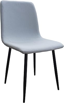 Mahmayi Hydc058 Dining room chair in fabric, modern living room chairs in the middle of the century with metal feet, gray.. DIAYTAR NIGERIA delivers affordability and convenience with every purchase, shipped within the week.