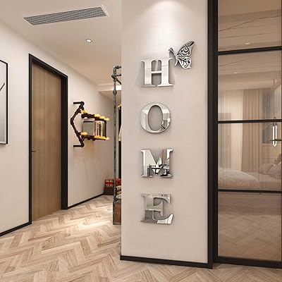 Doyan Home Decor Acrylic Letters Mirror Wall Stickers For Living Room Home Decoration (Silver, 47.2 x 15.7).. DIAYTAR NIGERIA connects Nigerians with quality products at affordable prices, delivered in 5-8 days nationwide.