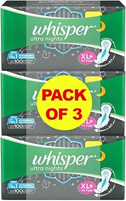 Whisper Plus hygienic towels with XL wings, 30 towels (3).. Experience retail therapy without the financial stress at DIAYTAR NIGERIA's affordable e-commerce platform.