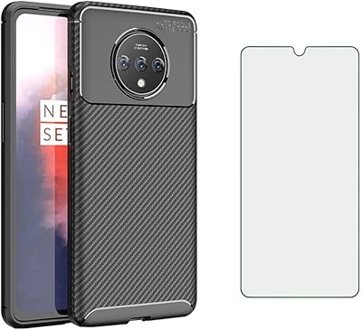 Telephone case for OnePlus 7T with tempered glass screen protection and cell accessories, slim, robust and flexible in silicone rubber TPU OnePlus7t 5G One Plus7t 1 plus T7 1plus+ 1+ 1+ 7t Black Men boxes.. DIAYTAR NIGERIA brings the market to your fingertips with affordable prices and swift delivery services.