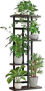Triangular support for metal, interior and outdoor plants, multi -fleuers, organizing shelf for garden, balcony, patio, living room (4 levels - 5 pots, black).. Order today, receive this week — shopping with DIAYTAR Nigeria is that simple.
