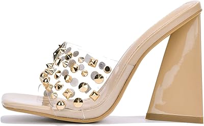 Maxfield thick high heeled shoes for women with square heel.. DIAYTAR NIGERIA brings affordable shopping to your fingertips with reliable delivery in less than 8 days.