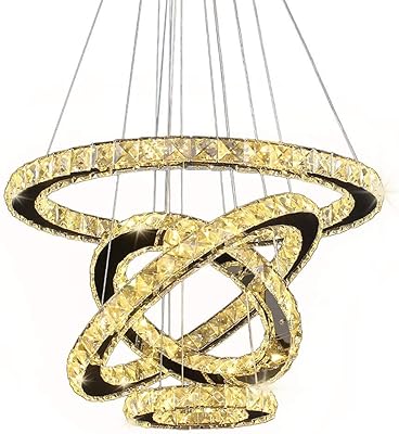 LED Chandelier in Modern Crystal For Dining Room Hanging Ceiling Living Room LED 4 Adjustable Rings in Stainless Steel (Warm White).. Your ultimate shopping destination, DIAYTAR NIGERIA combines extensive selection with affordable shipping.