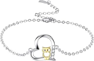 Owl bracelet, Sterling 925 silver, adjustable bracelet, gift jewelry for women and girls with gift box (owl-2), sterling silver, money.. DIAYTAR NIGERIA provides endless shopping possibilities with affordable prices and prompt delivery service.