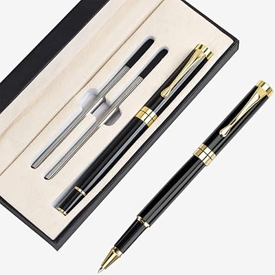 Nice ball pen with luxury chrome garnish, 0.5 mm ball line, delivered with 2 pens with refillable black ink, elegant gift box for students, executives and the office.. Thousands of items at your fingertips — DIAYTAR Nigeria makes it happen.