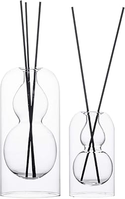 Videe glass diffusers, for essential oils, with 16 black reed sticks, simple decoration, 2 rooms/set... Shop smarter, not harder with DIAYTAR NIGERIA - thousands of products at your fingertips with affordable delivery.